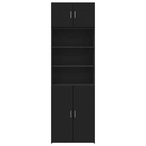 vidaXL Hochschrank Schwarz 70x42,5x225 cm Holzwerkstoff