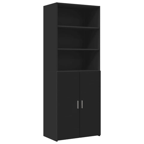 vidaXL Hochschrank Schwarz 70x42,5x225 cm Holzwerkstoff