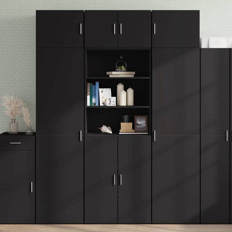 vidaXL Hochschrank Schwarz 70x42,5x225 cm Holzwerkstoff