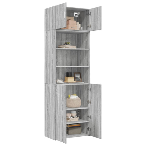 vidaXL Hochschrank Grau Sonoma 70x42,5x225 cm Holzwerkstoff