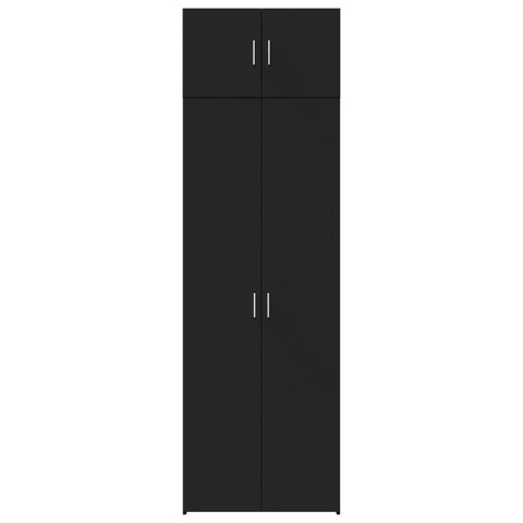 Hochschrank Schwarz 70x42,5x225 cm Holzwerkstoff