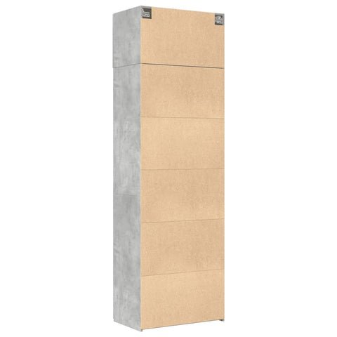 vidaXL Hochschrank Betongrau 70x42,5x225 cm Holzwerkstoff