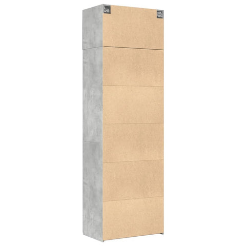 vidaXL Hochschrank Betongrau 70x42,5x225 cm Holzwerkstoff