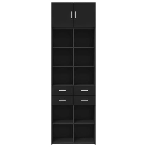 vidaXL Hochschrank Schwarz 70x42,5x225 cm Holzwerkstoff