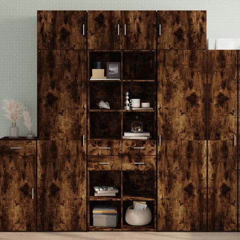 vidaXL Hochschrank Räuchereiche 70x42,5x225 cm Holzwerkstoff