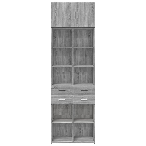 vidaXL Hochschrank Grau Sonoma 70x42,5x225 cm Holzwerkstoff