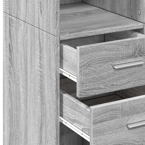 vidaXL Hochschrank Grau Sonoma 70x42,5x225 cm Holzwerkstoff