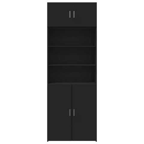 vidaXL Hochschrank Schwarz 80x42,5x225 cm Holzwerkstoff