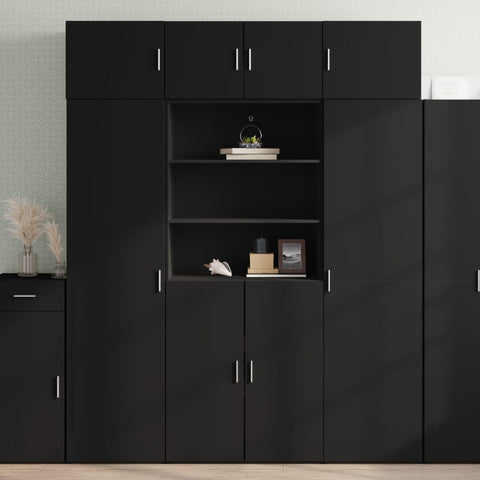 vidaXL Hochschrank Schwarz 80x42,5x225 cm Holzwerkstoff