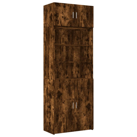 vidaXL Hochschrank Räuchereiche 80x42,5x225 cm Holzwerkstoff