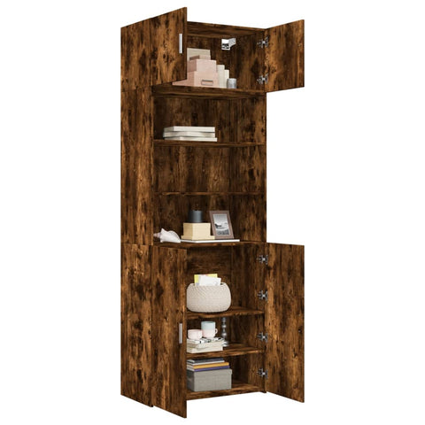 vidaXL Hochschrank Räuchereiche 80x42,5x225 cm Holzwerkstoff