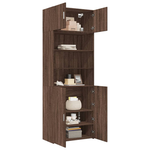 vidaXL Hochschrank Eichen-Optik 80x42,5x225 cm Holzwerkstoff