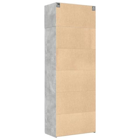 vidaXL Hochschrank Betongrau 80x42,5x225 cm Holzwerkstoff