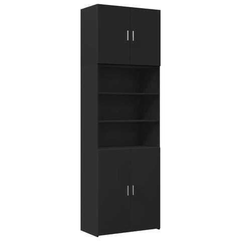 vidaXL Highboard Schwarz 80x42,5x249 cm Holzwerkstoff