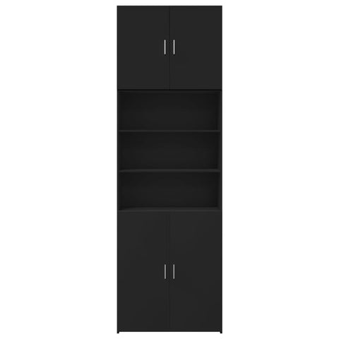 vidaXL Highboard Schwarz 80x42,5x249 cm Holzwerkstoff