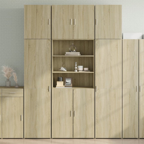 vidaXL Highboard Sonoma-Eiche 80x42,5x249 cm Holzwerkstoff