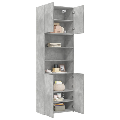 vidaXL Highboard Betongrau 80x42,5x249 cm Holzwerkstoff