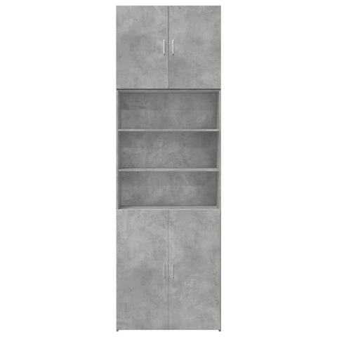 vidaXL Highboard Betongrau 80x42,5x249 cm Holzwerkstoff