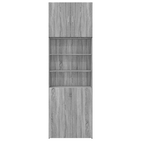 vidaXL Highboard Grau Sonoma 80x42,5x249 cm Holzwerkstoff