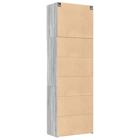 vidaXL Highboard Grau Sonoma 80x42,5x249 cm Holzwerkstoff