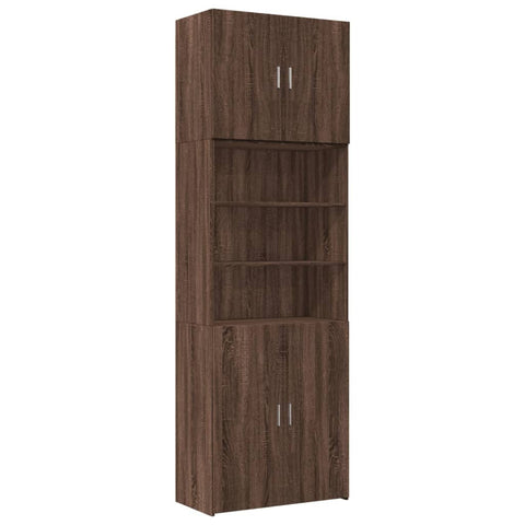 vidaXL Highboard Braun Eichen-Optik 80x42,5x249 cm Holzwerkstoff