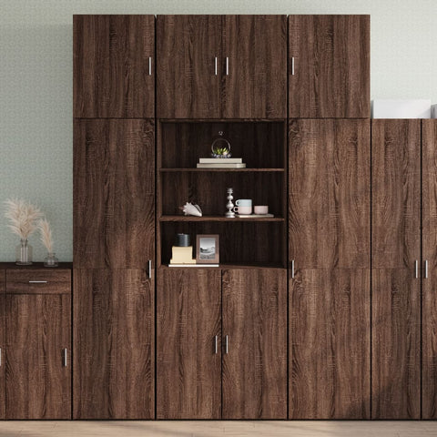 vidaXL Highboard Braun Eichen-Optik 80x42,5x249 cm Holzwerkstoff