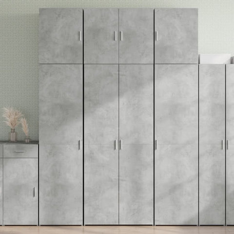 vidaXL Highboard Betongrau 80x42,5x249 cm Holzwerkstoff