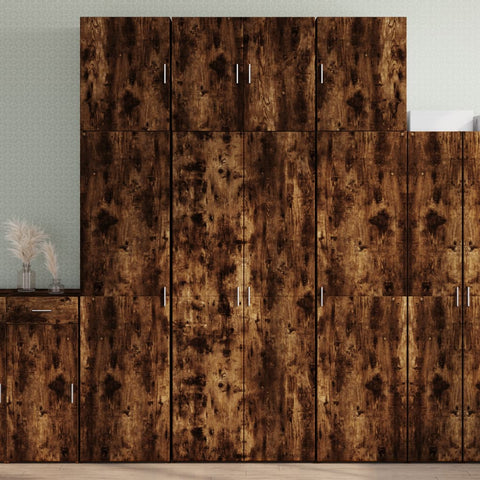 vidaXL Highboard Räuchereiche 80x42,5x249 cm Holzwerkstoff