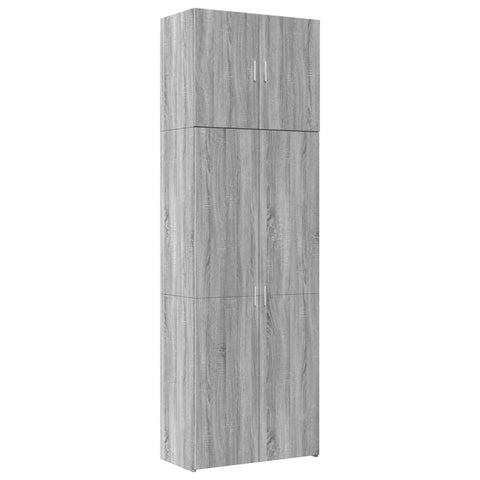 vidaXL Highboard Grau Sonoma 80x42,5x249 cm Holzwerkstoff