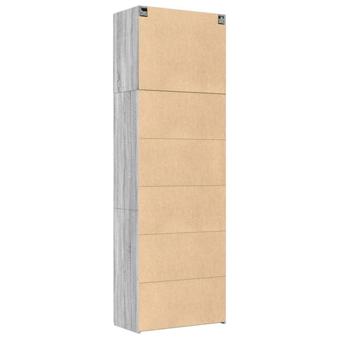 vidaXL Highboard Grau Sonoma 80x42,5x249 cm Holzwerkstoff