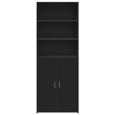 vidaXL Highboard Schwarz 70x42,5x185 cm Holzwerkstoff