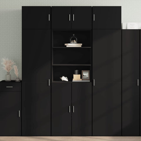 vidaXL Highboard Schwarz 70x42,5x185 cm Holzwerkstoff