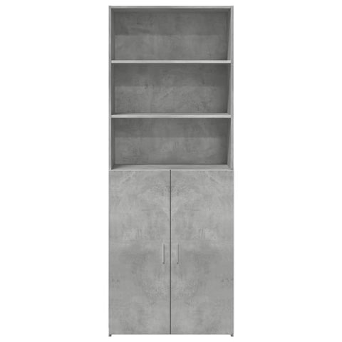 vidaXL Highboard Betongrau 70x42,5x185 cm Holzwerkstoff