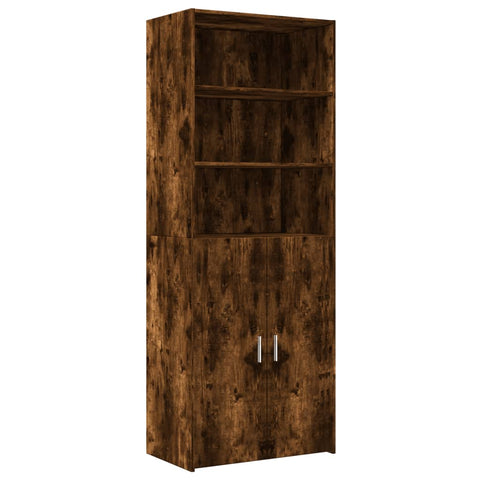 vidaXL Highboard Räuchereiche 70x42,5x185 cm Holzwerkstoff