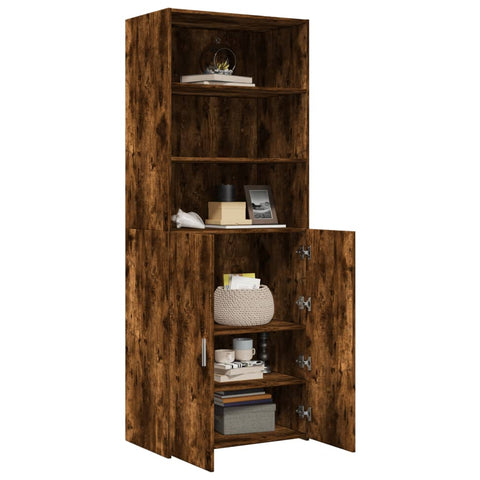 vidaXL Highboard Räuchereiche 70x42,5x185 cm Holzwerkstoff