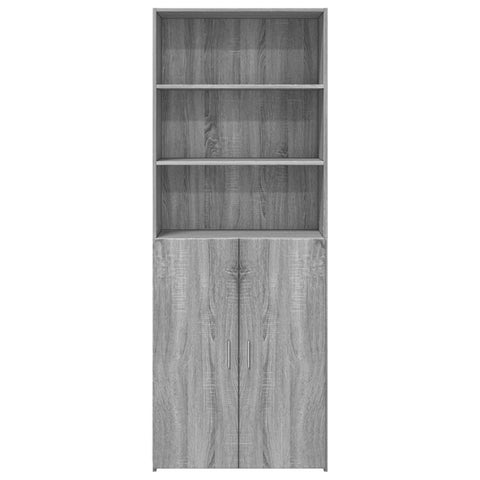 vidaXL Highboard Grau Sonoma 70x42,5x185 cm Holzwerkstoff