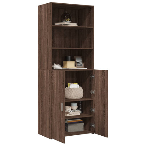 vidaXL Highboard Braun Eichen-Optik 70x42,5x185 cm Holzwerkstoff