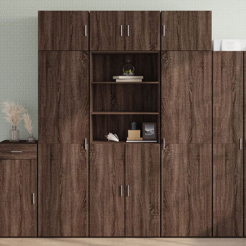 vidaXL Highboard Braun Eichen-Optik 70x42,5x185 cm Holzwerkstoff