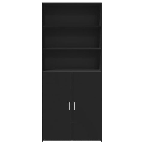 vidaXL Highboard Schwarz 80x42,5x185 cm Holzwerkstoff