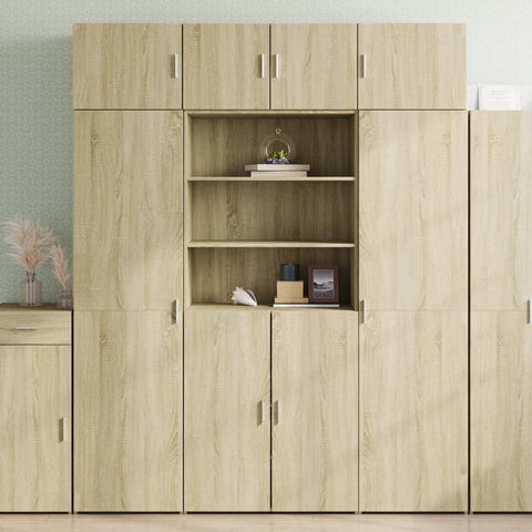 vidaXL Highboard Sonoma-Eiche 80x42,5x185 cm Holzwerkstoff