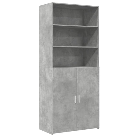 vidaXL Highboard Betongrau 80x42,5x185 cm Holzwerkstoff