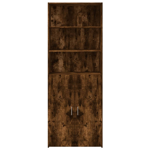 vidaXL Highboard Räuchereiche 80x42,5x185 cm Holzwerkstoff