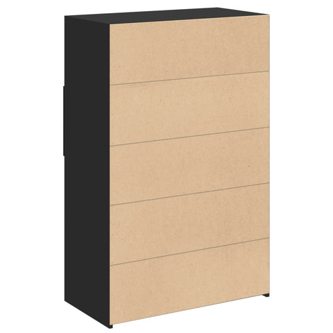 vidaXL Highboard Schwarz 80x42,5x124 cm Holzwerkstoff