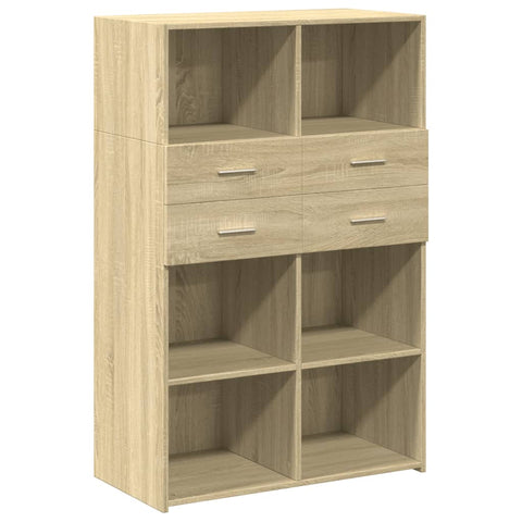 vidaXL Highboard Sonoma-Eiche 80x42,5x124 cm Holzwerkstoff