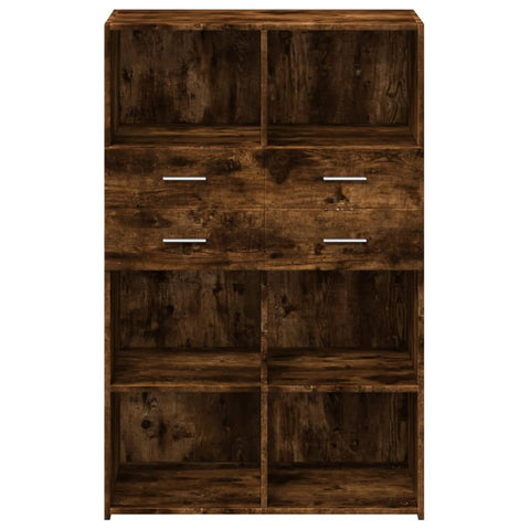 vidaXL Highboard Räuchereiche 80x42,5x124 cm Holzwerkstoff