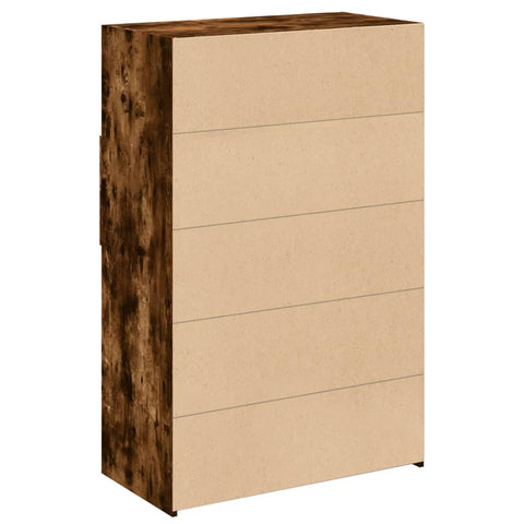 vidaXL Highboard Räuchereiche 80x42,5x124 cm Holzwerkstoff