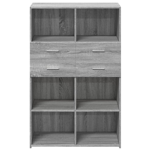 vidaXL Highboard Grau Sonoma 80x42,5x124 cm Holzwerkstoff