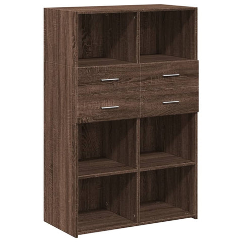 vidaXL Highboard Braun Eichen-Optik 80x42,5x124 cm Holzwerkstoff