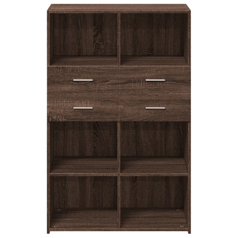 vidaXL Highboard Braun Eichen-Optik 80x42,5x124 cm Holzwerkstoff