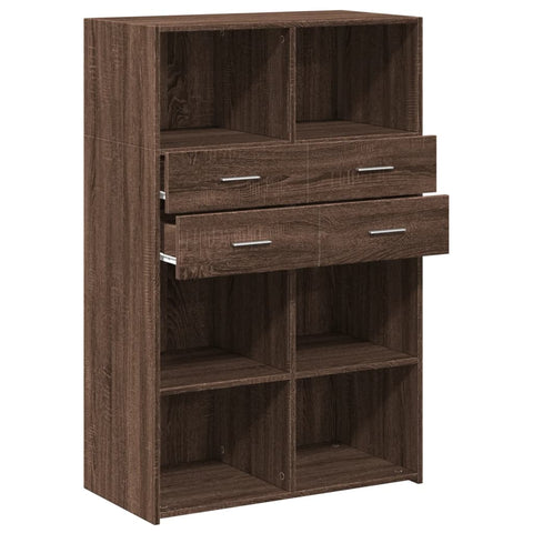 vidaXL Highboard Braun Eichen-Optik 80x42,5x124 cm Holzwerkstoff